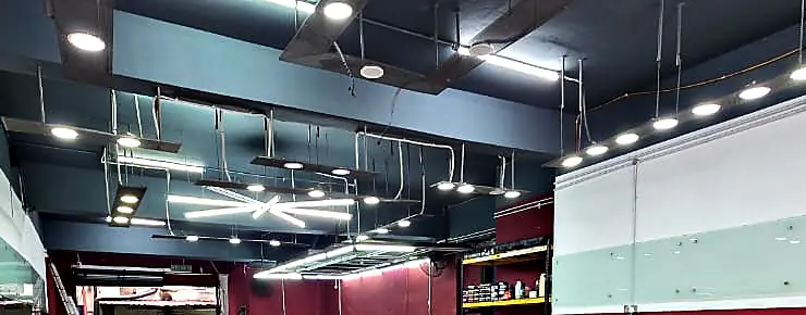 Surface run services below a soffit, a sign of renovation carried out after the building was certified